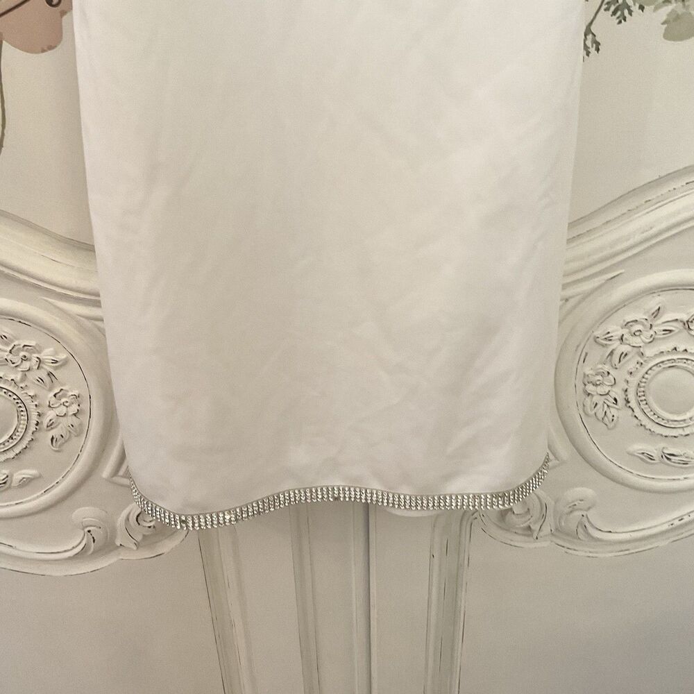 Lulus Glowing Allure Dress White Mini Bodycon Rhinestone Size S - Picture 7 of 12